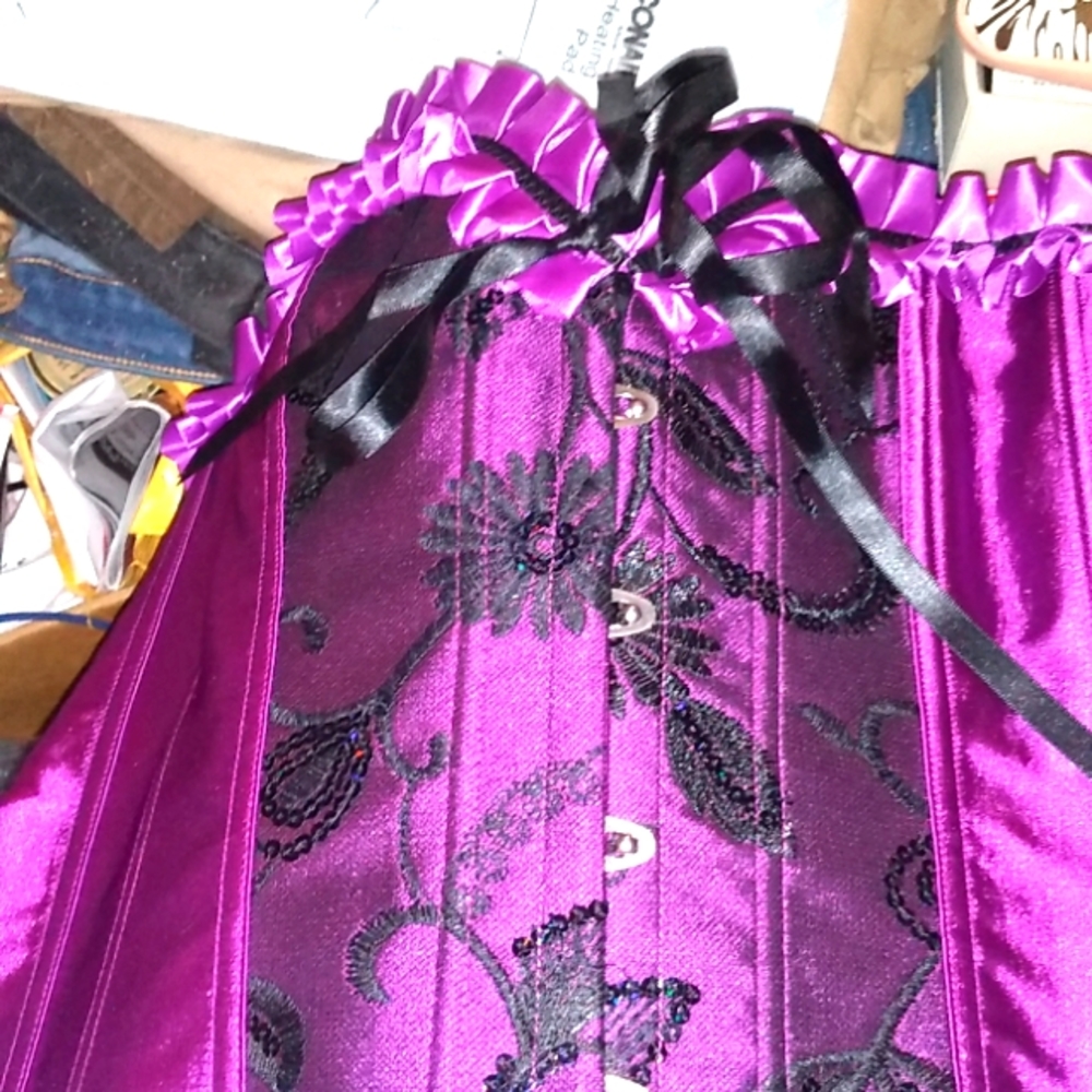 Purple and Black 5X Corset